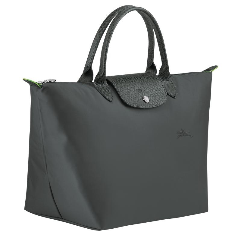 Graphite Grey Women's Longchamp Le Pliage Green M Handbags | ALEMH-1305