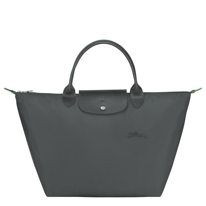 Graphite Grey Women\'s Longchamp Le Pliage Green M Handbags | ALEMH-1305