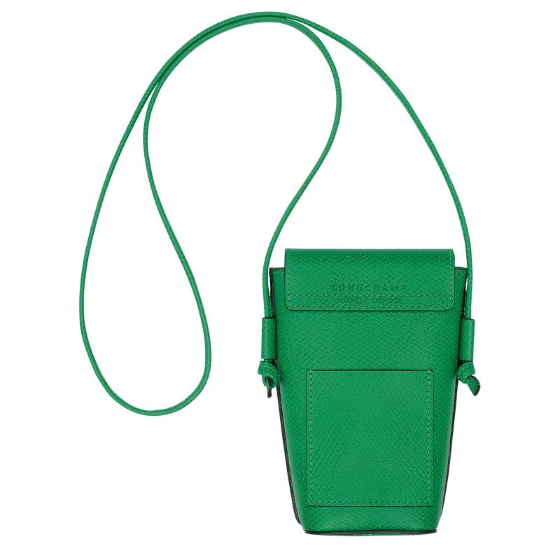 Green Men's Longchamp Épure with leather lace Phone Case | ITBSQ-6104