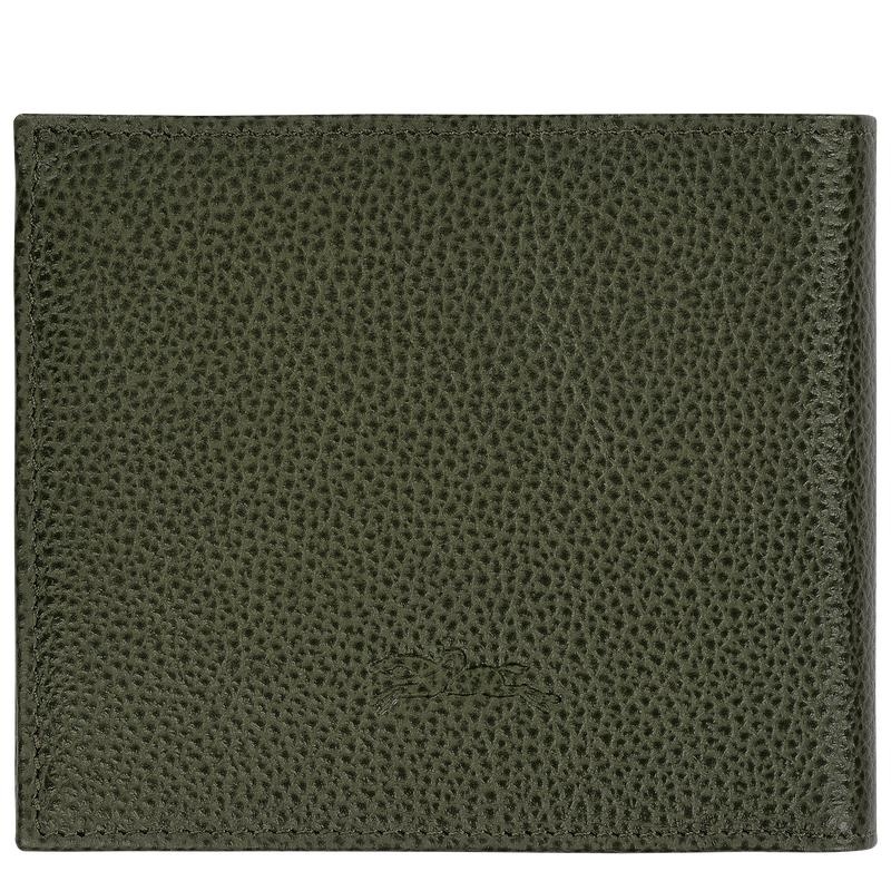 Khaki Men's Longchamp Le Foulonné Wallets | XDEJF-1642