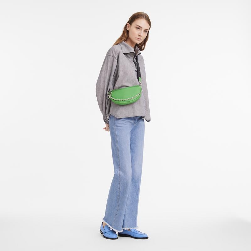 Lawn Green Women's Longchamp Smile S Crossbody Bags | NWREC-8632