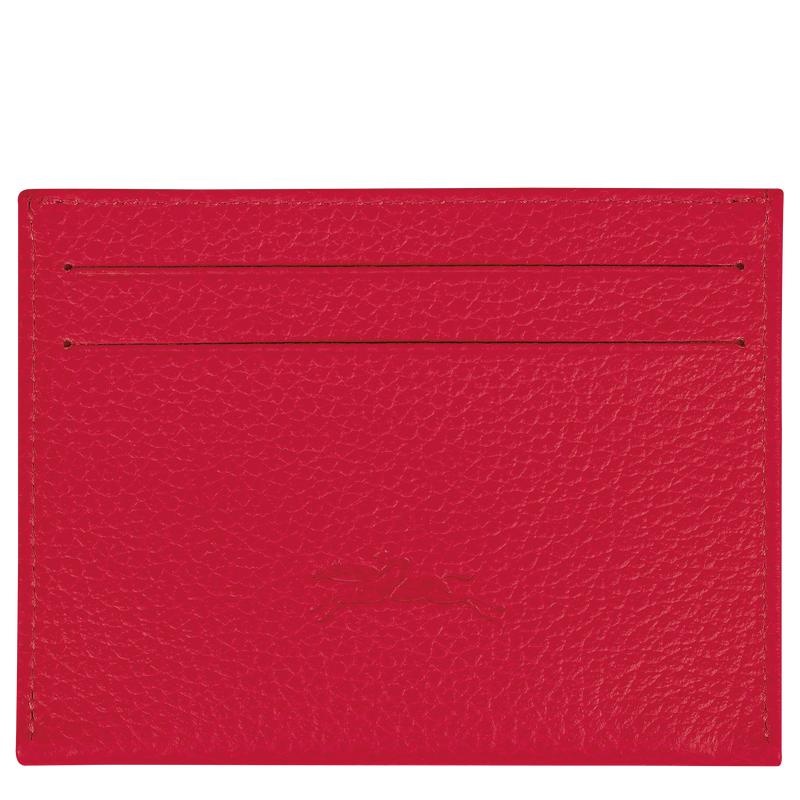 Love Red Men's Longchamp Le Foulonné Cardholders | YPDVA-0621