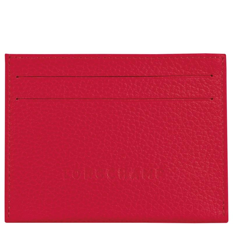 Love Red Men\'s Longchamp Le Foulonné Cardholders | YPDVA-0621