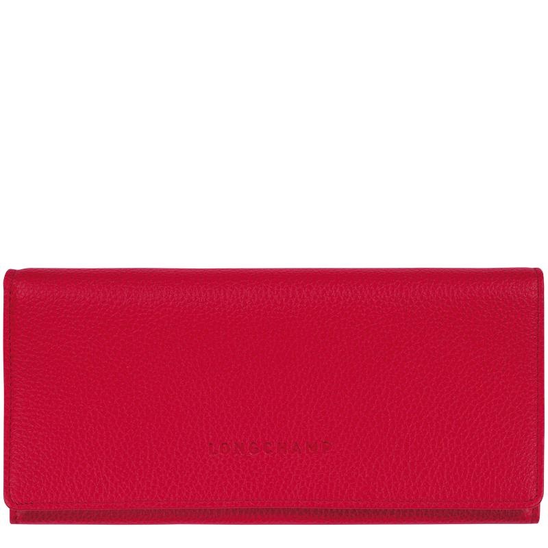 Love Red Women\'s Longchamp Le Foulonné Continental Wallets | EPOHJ-6241