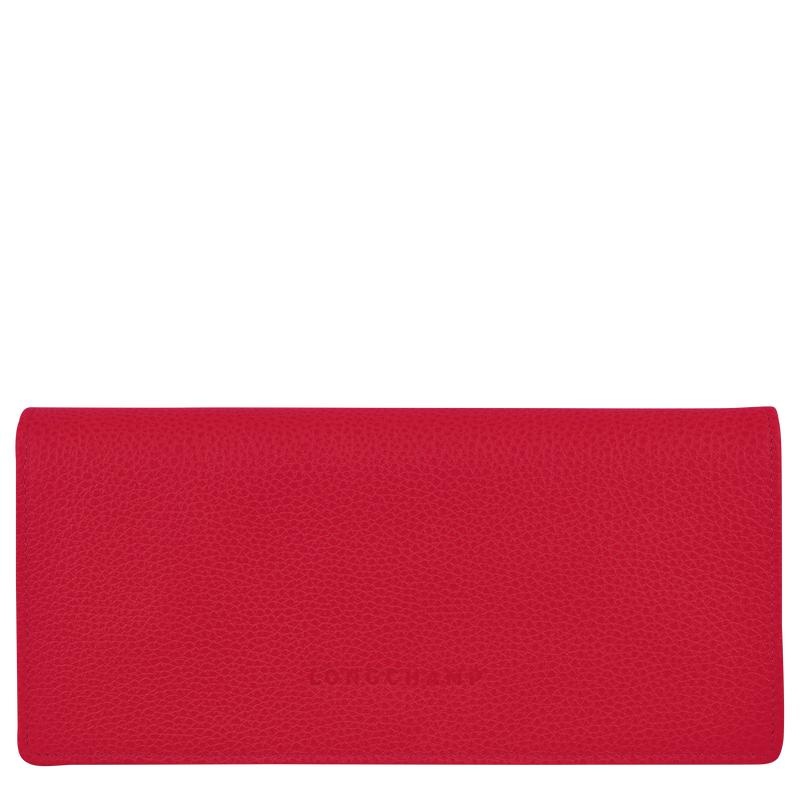 Love Red Women\'s Longchamp Le Foulonné Continental Wallets | IAZOV-6084