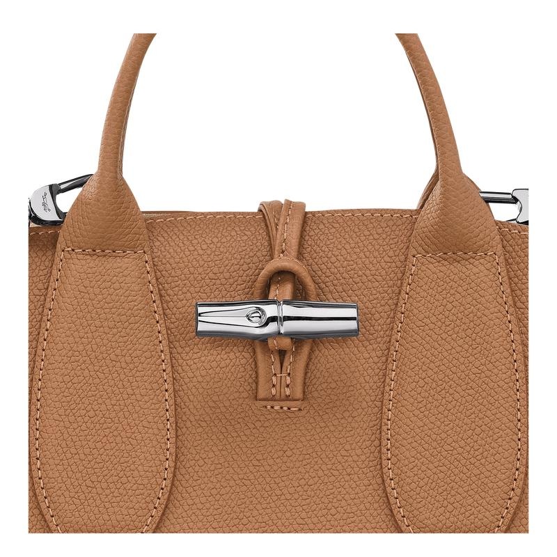 Natural Brown Women's Longchamp Roseau S Handbags | XHISW-2614