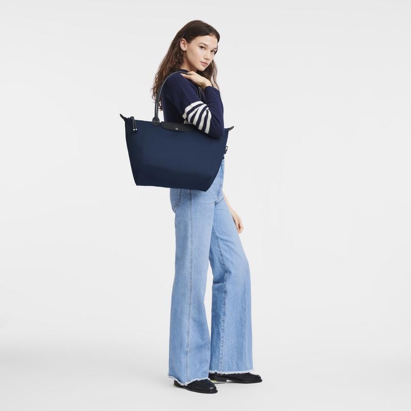 Navy Women's Longchamp Le Pliage Energy L Tote Bag | BEJQU-8731