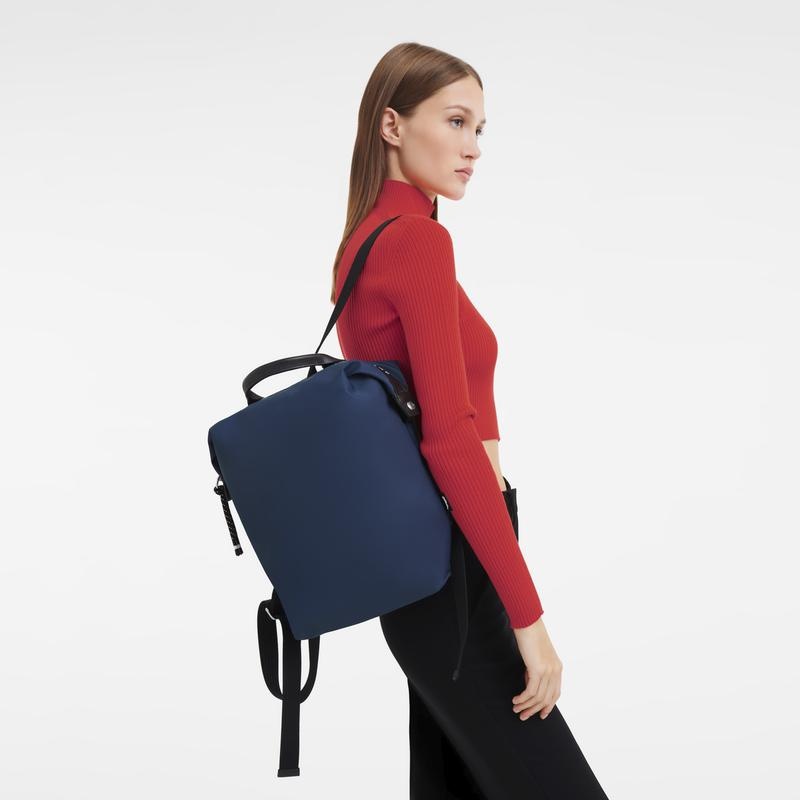 Navy Women's Longchamp Le Pliage Energy L Backpacks | FGNSC-9413