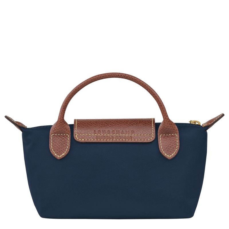 Navy Women's Longchamp Le Pliage Original with handle Pouches | GMEUW-1408