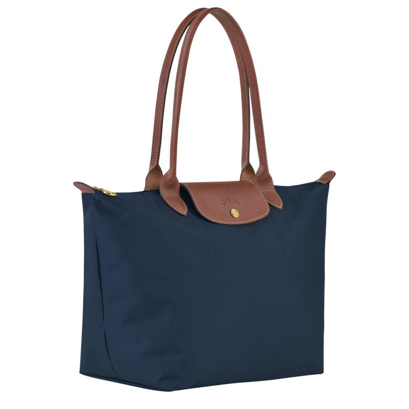 Navy Women's Longchamp Le Pliage Original L Tote Bag | VXPGJ-8379