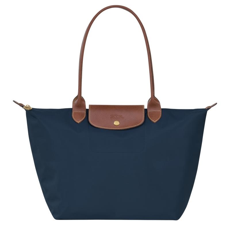 Navy Women\'s Longchamp Le Pliage Original L Tote Bag | VXPGJ-8379