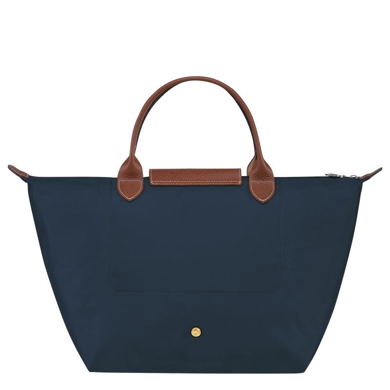 Navy Women's Longchamp Le Pliage Original M Handbags | ZMCTV-0318