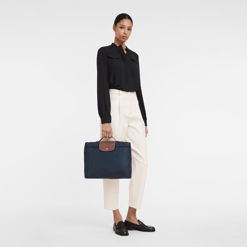 Navy Women's Longchamp Le Pliage Original S Briefcase | TYBFI-4812