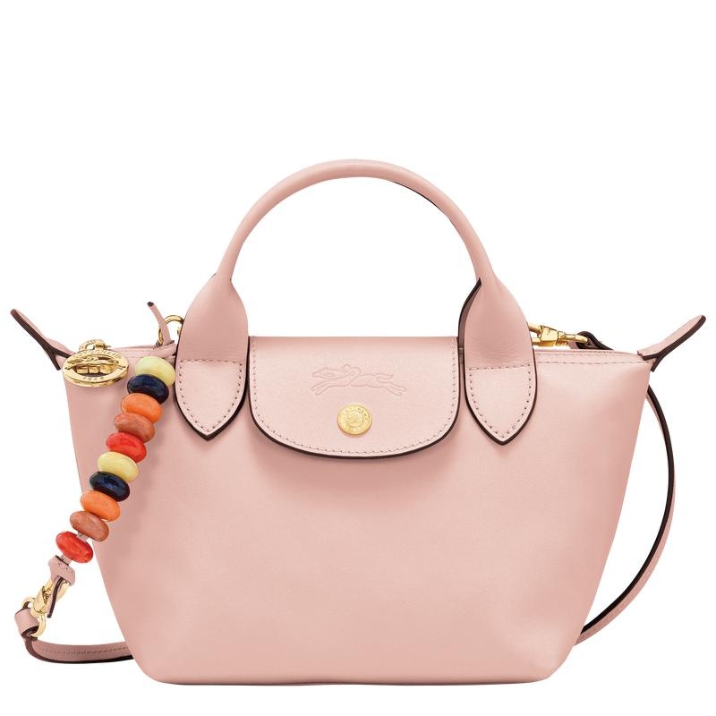 Nude Pink Women\'s Longchamp Le Pliage Xtra XS Handbags | NSVJR-1294