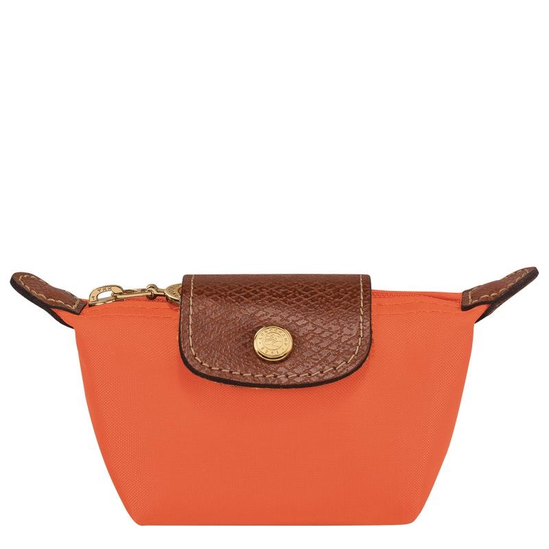 Orange Women\'s Longchamp Le Pliage Original Coin Purses | SDEIN-9562