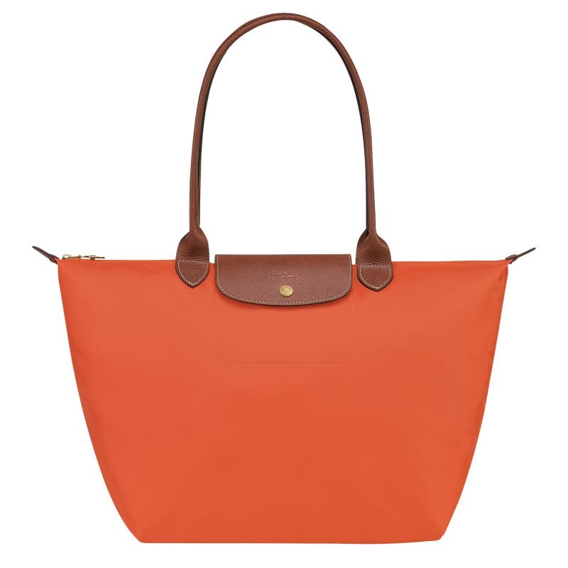 Orange Women\'s Longchamp Le Pliage Original L Tote Bag | LEUTA-6512