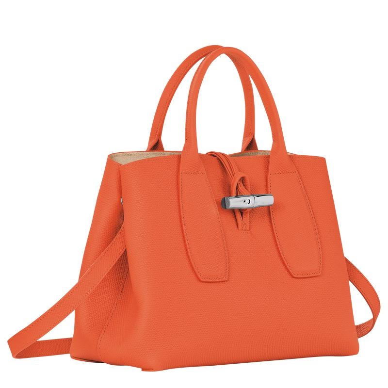 Orange Women's Longchamp Roseau M Handbags | ROBHN-3689