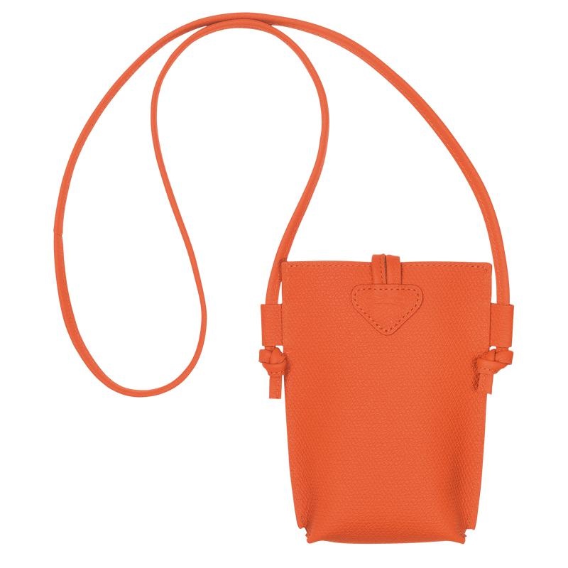 Orange Women's Longchamp Roseau with lace Phone Case | JXKFS-9034