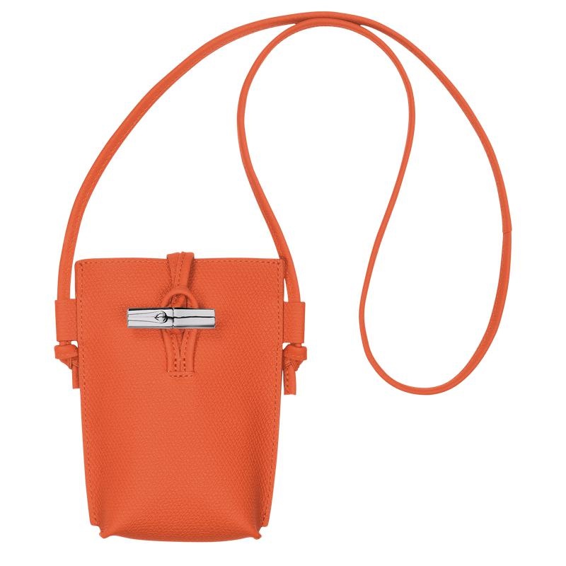 Orange Women\'s Longchamp Roseau with lace Phone Case | JXKFS-9034