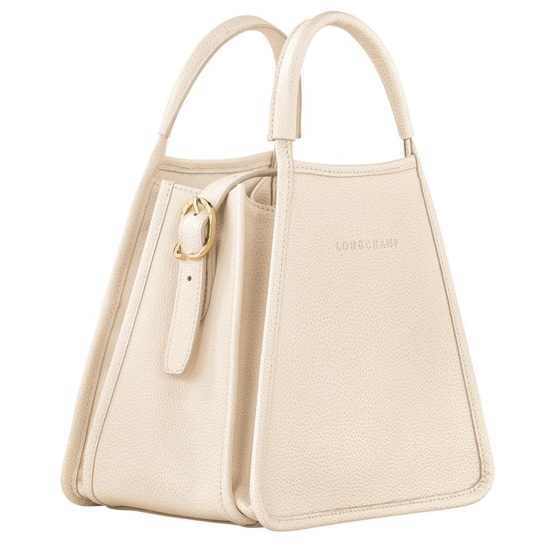 Paper White Women's Longchamp Le Foulonné S Handbags | CUYAK-0581