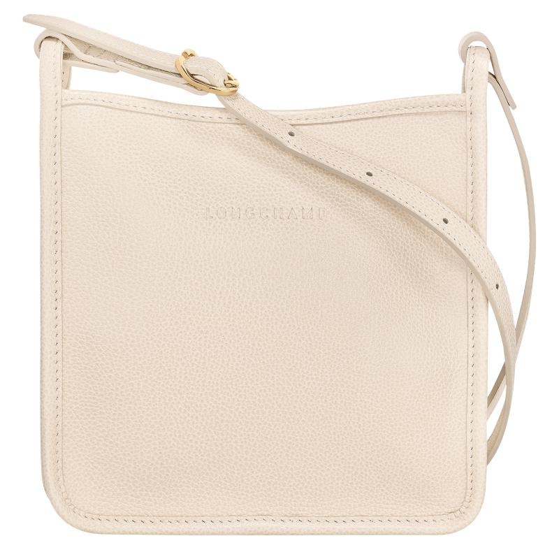 Paper White Women\'s Longchamp Le Foulonné S Crossbody Bags | TEQSY-6127