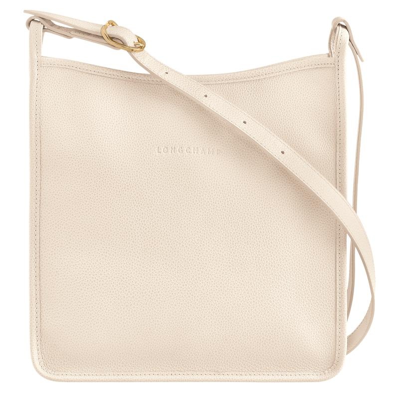 Paper White Women\'s Longchamp Le Foulonné M Crossbody Bags | ARCXP-2365