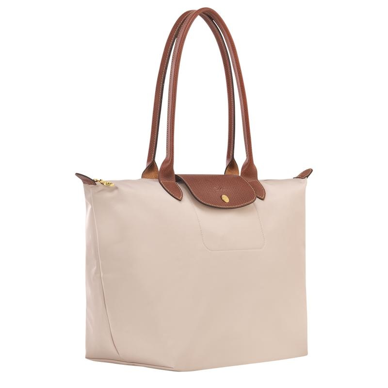 Paper White Women's Longchamp Le Pliage Original L Tote Bag | LUOAZ-7190