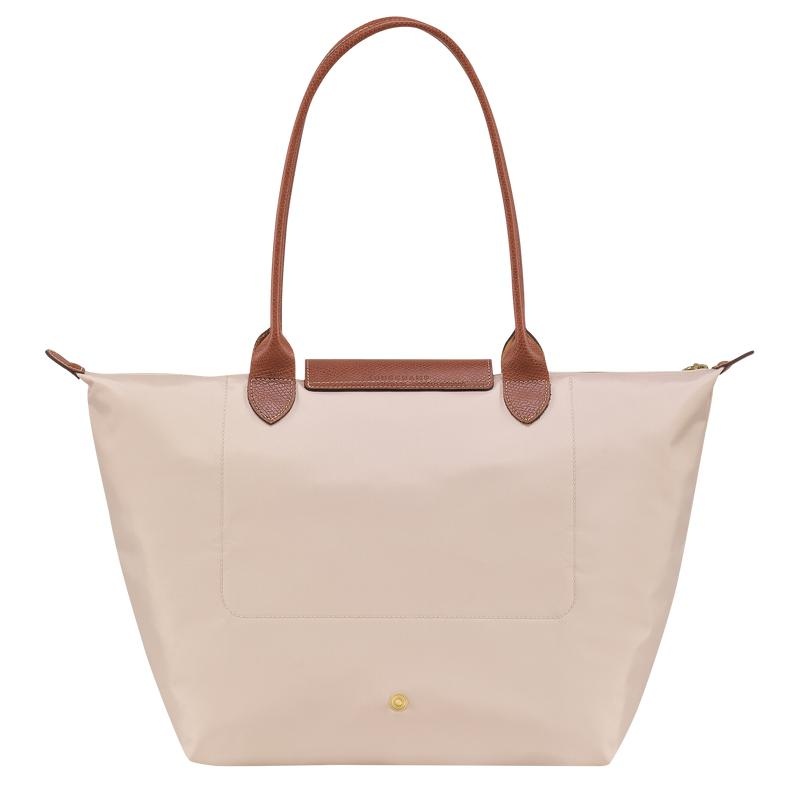 Paper White Women's Longchamp Le Pliage Original L Tote Bag | LUOAZ-7190