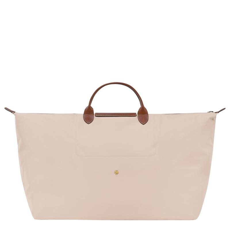 Paper White Women's Longchamp Le Pliage Original M Travel Bags | OAKQM-8324