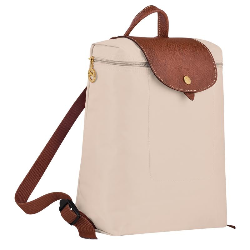 Paper White Women's Longchamp Le Pliage Original M Backpacks | NJVMX-0528