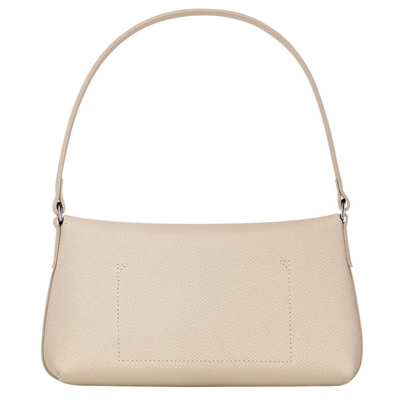 Paper White Women's Longchamp Roseau S Hobo Bags | HSQBR-9735