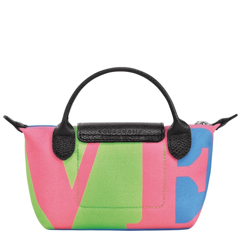 Pink Men's Longchamp x Robert Indiana Pouches | HEYWL-6870