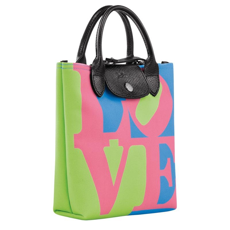 Pink Men's Longchamp x Robert Indiana XS Crossbody Bags | HAYIE-5063