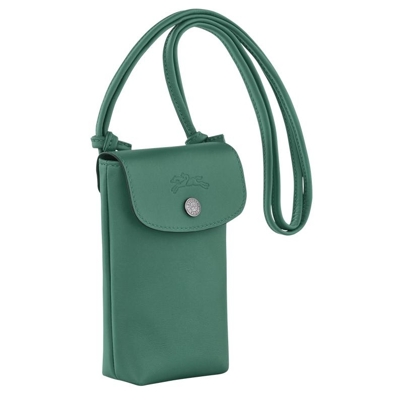 Sage Green Men's Longchamp Le Pliage Xtra with leather lace Phone Case | BFVET-5470