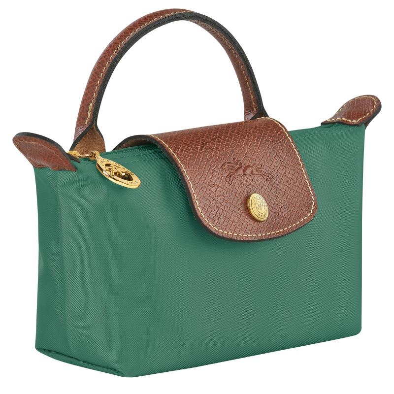 Sage Green Women's Longchamp Le Pliage Original with handle Pouches | VXLPJ-0269