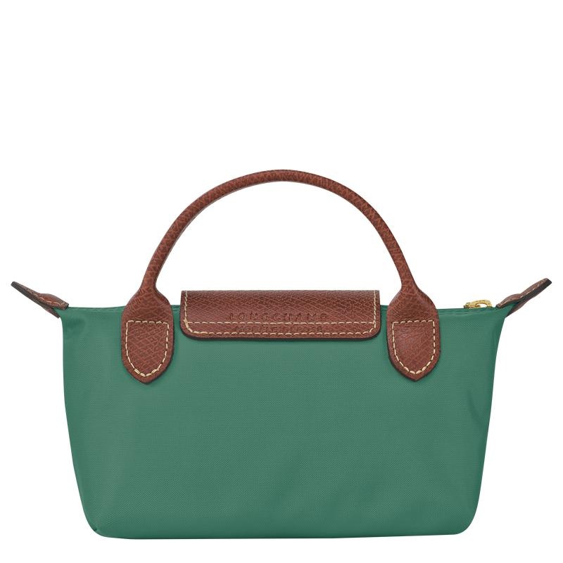 Sage Green Women's Longchamp Le Pliage Original with handle Pouches | VXLPJ-0269