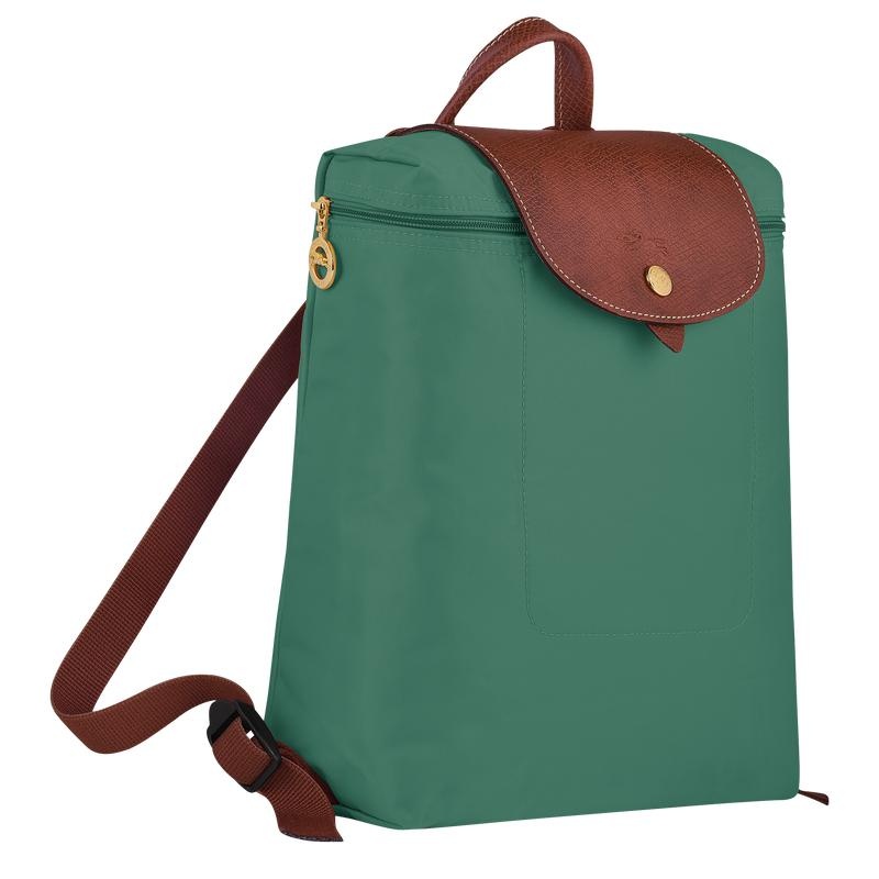 Sage Green Women's Longchamp Le Pliage Original M Backpacks | KJXZL-0425