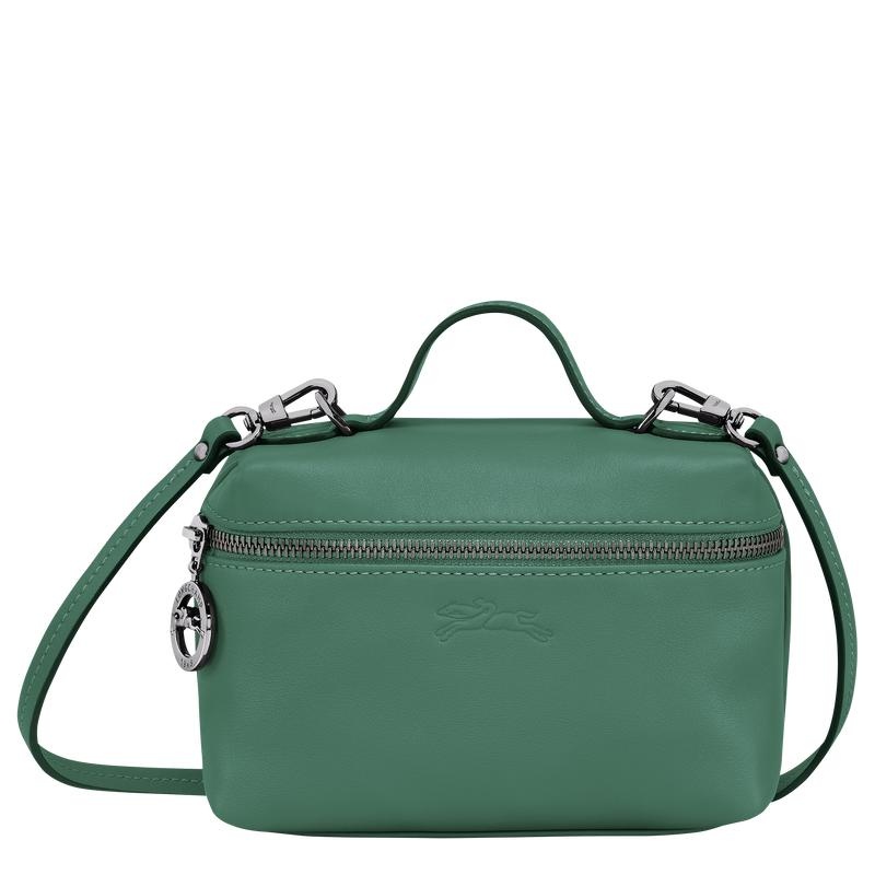 Sage Green Women\'s Longchamp Le Pliage Xtra XS Vanity Crossbody Bags | DLJVE-3219