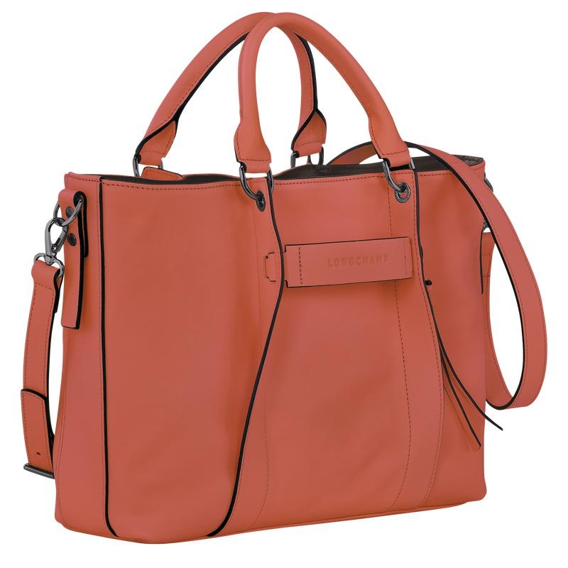 Sienna Red Women's Longchamp 3D L Handbags | HQTFX-4175