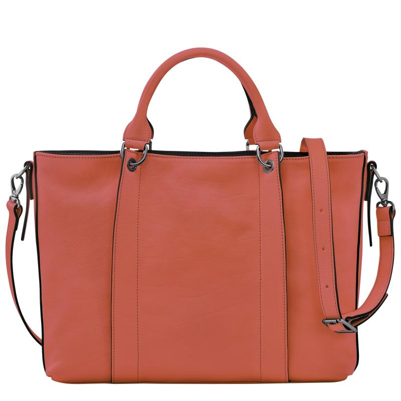 Sienna Red Women's Longchamp 3D L Handbags | HQTFX-4175