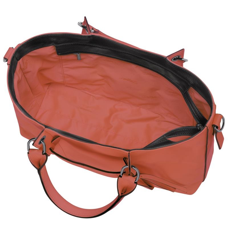 Sienna Red Women's Longchamp 3D L Handbags | HQTFX-4175