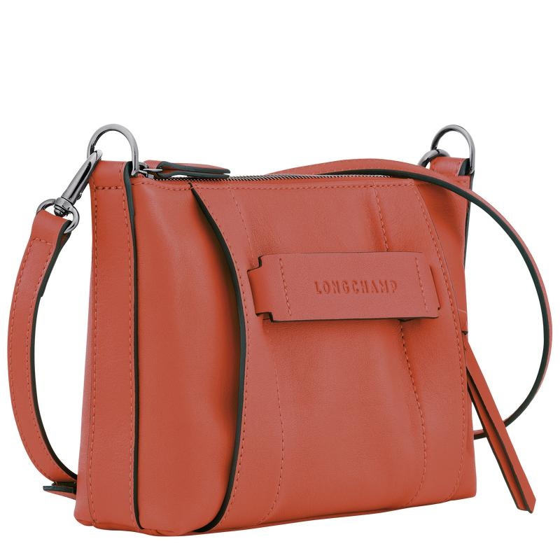 Sienna Red Women's Longchamp 3D S Crossbody Bags | RMJLC-4273