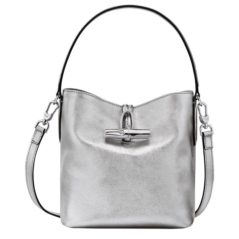 Silver Women\'s Longchamp Roseau XS Bucket Bag | QKAUH-0467