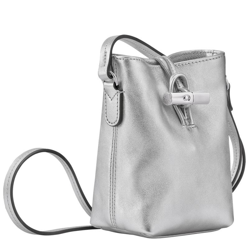 Silver Women's Longchamp Roseau XS Crossbody Bags | OYUDW-4872