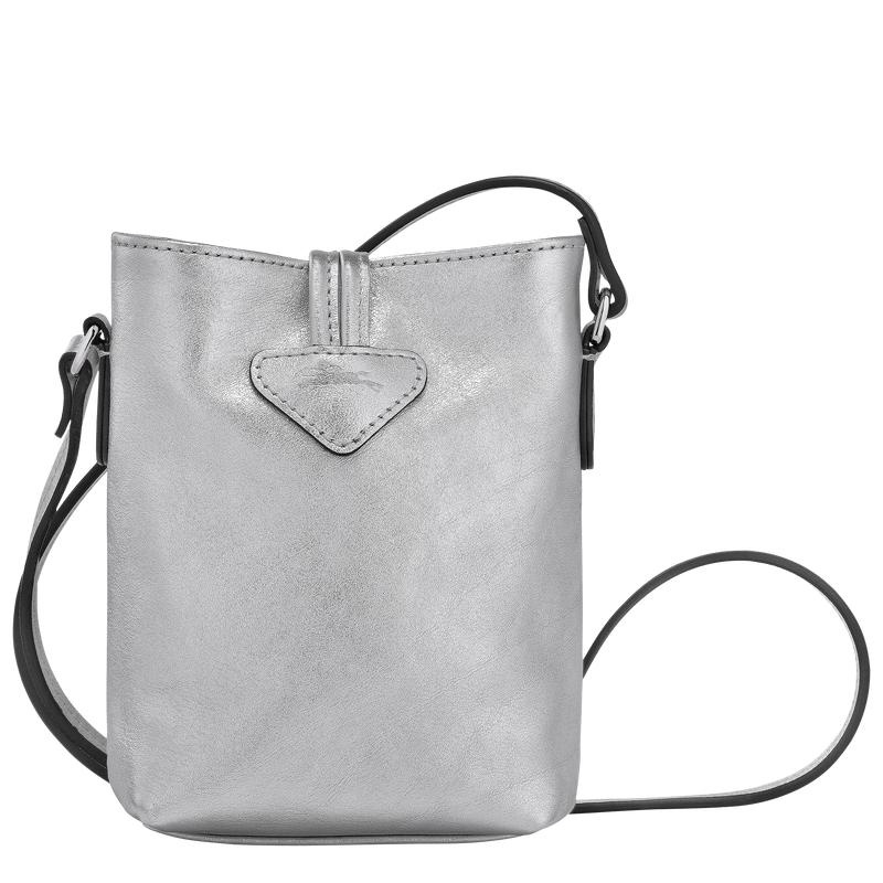 Silver Women's Longchamp Roseau XS Crossbody Bags | OYUDW-4872