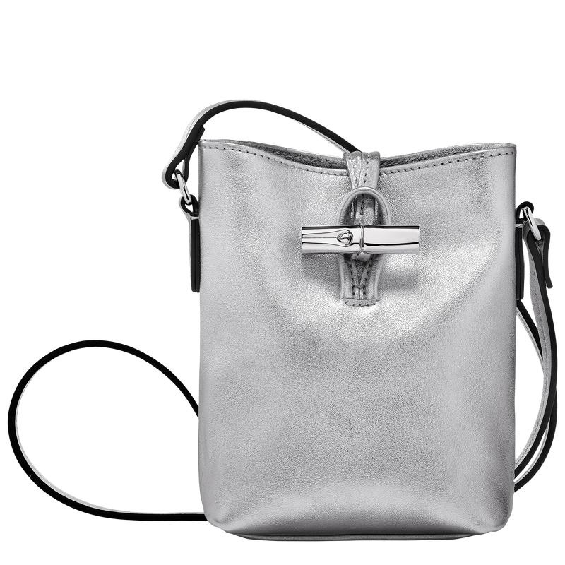 Silver Women\'s Longchamp Roseau XS Crossbody Bags | OYUDW-4872