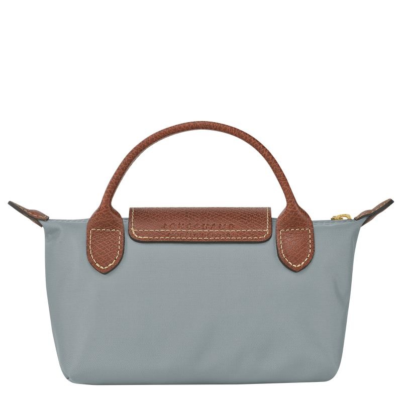 Steel Grey Women's Longchamp Le Pliage Original with handle Pouches | OBSTL-1942