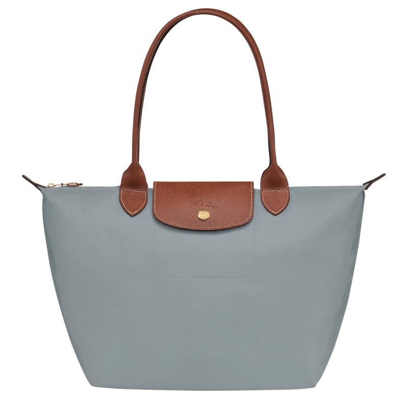 Steel Grey Women\'s Longchamp Le Pliage Original M Tote Bag | CZUJT-3089