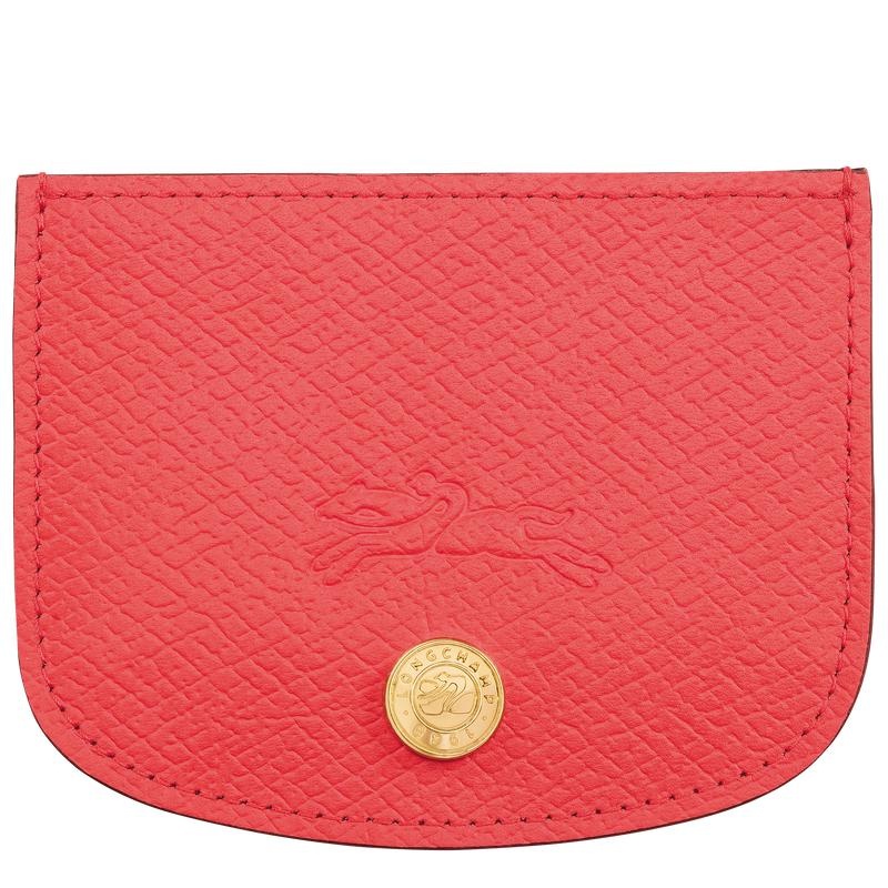 Strawberry Red Men\'s Longchamp Épure Cardholders | CMONV-8625