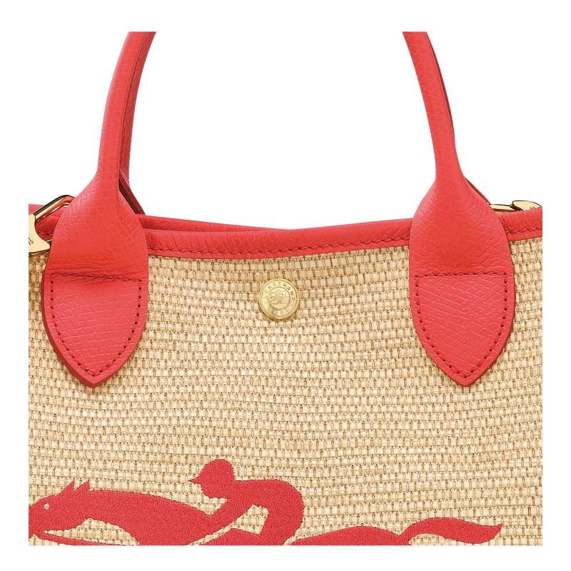 Strawberry Red Women's Longchamp Le Panier Pliage S Basket Bag | IJBWQ-2967